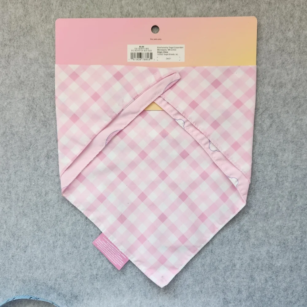 Stoney Clover Ln x Target NWT Reversible Pet Bandana Pink White Rrainbows 🌈 - Picture 4 of 8